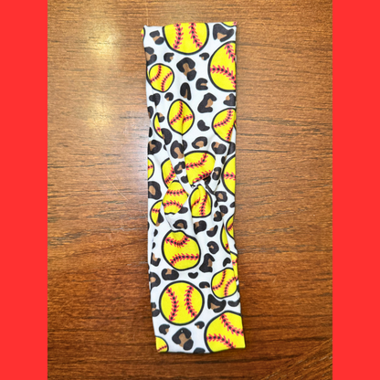 Softball Leopard Print Twist Headband
